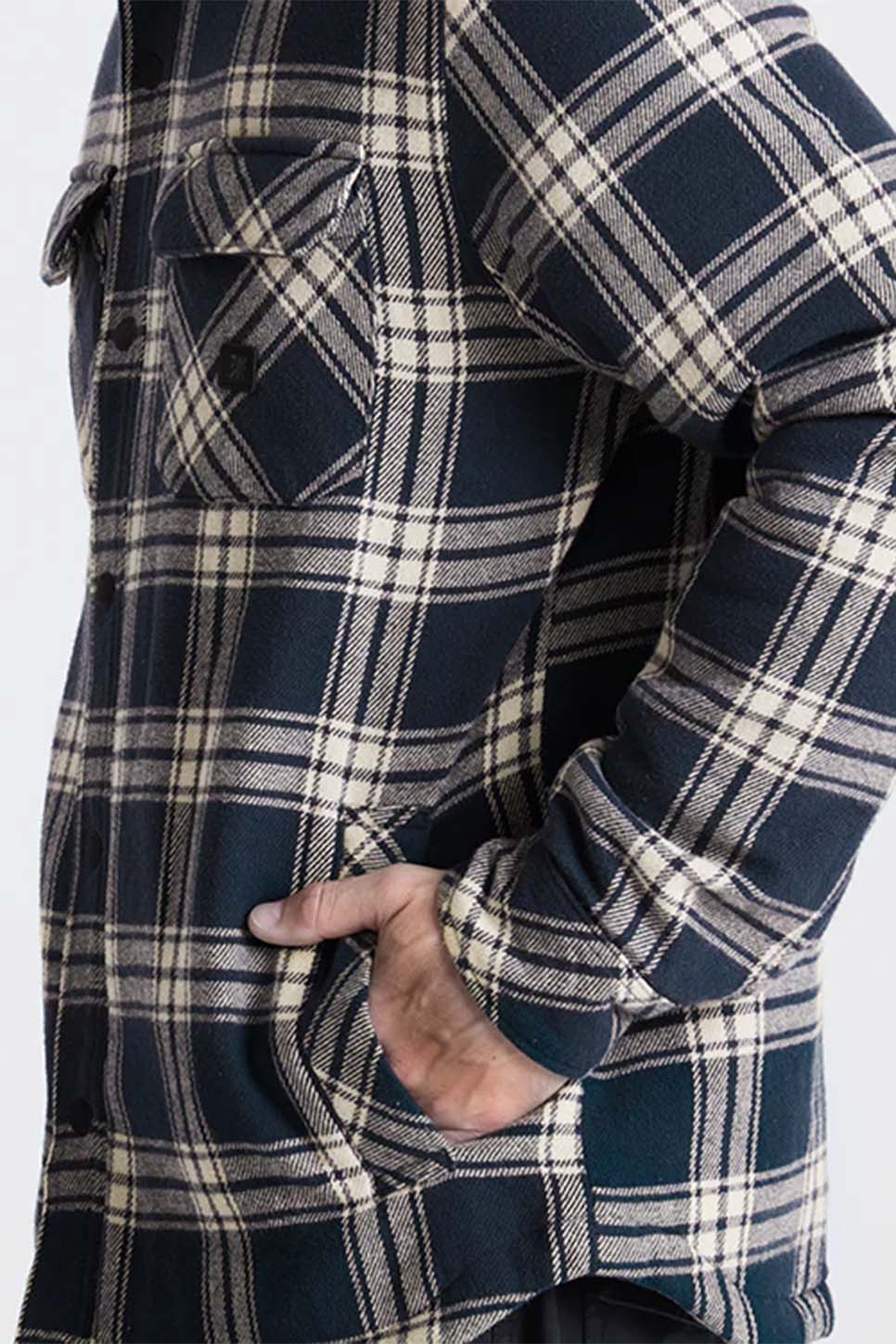 roark backwoods overshirt navy pocket