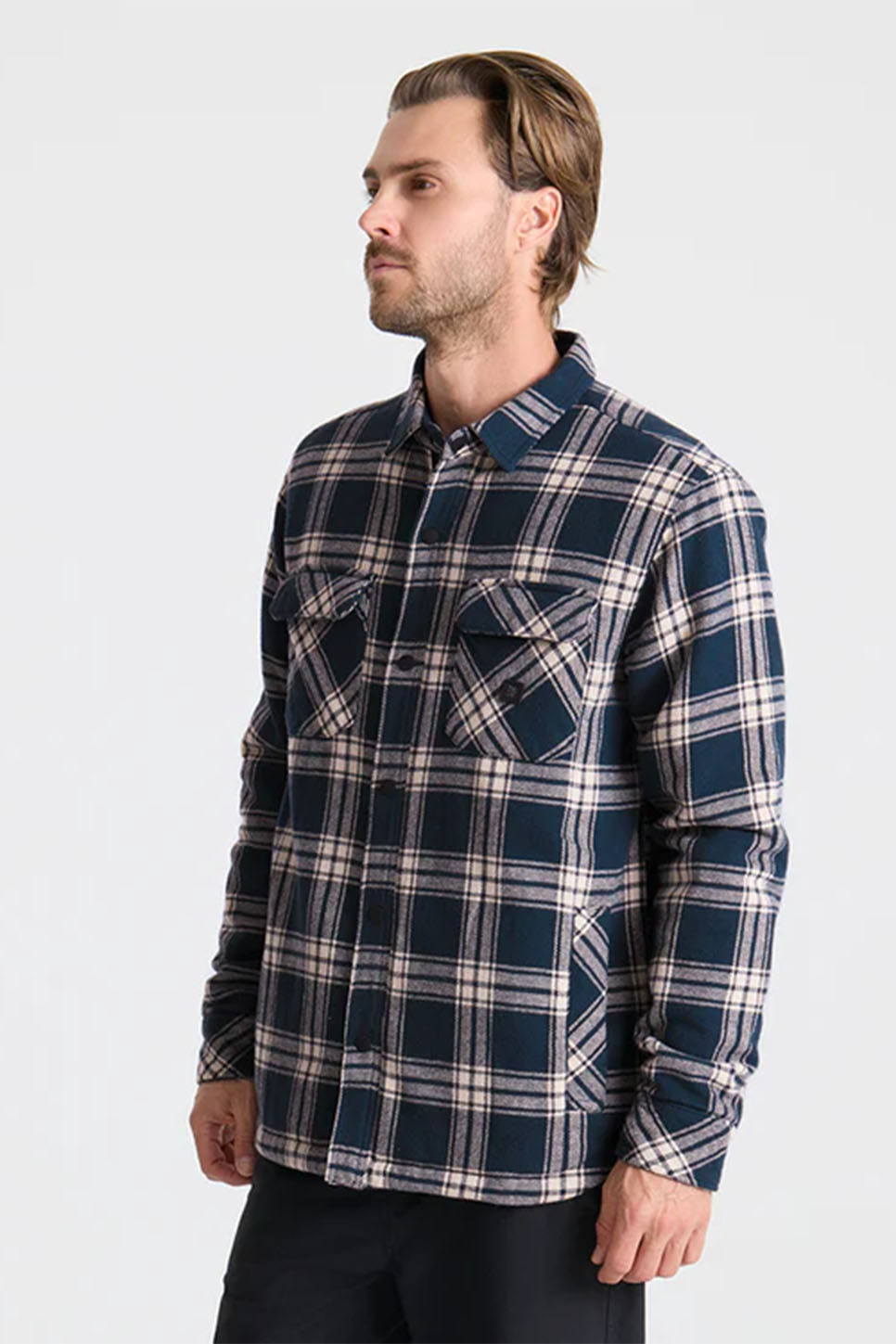 roark backwoods overshirt navy side