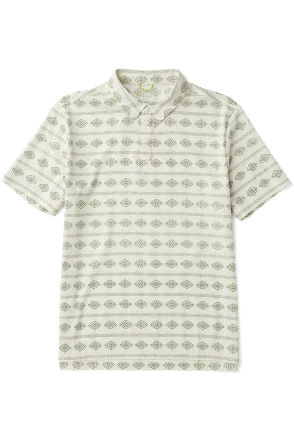 roark bless up polo unbleached flatlay