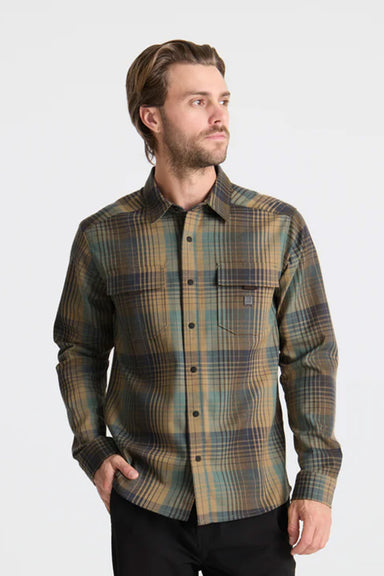 roark diablo ls flannel khaki front