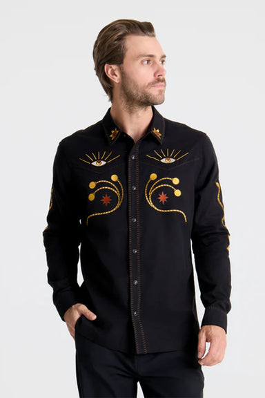 roark gaucho range shirt black front
