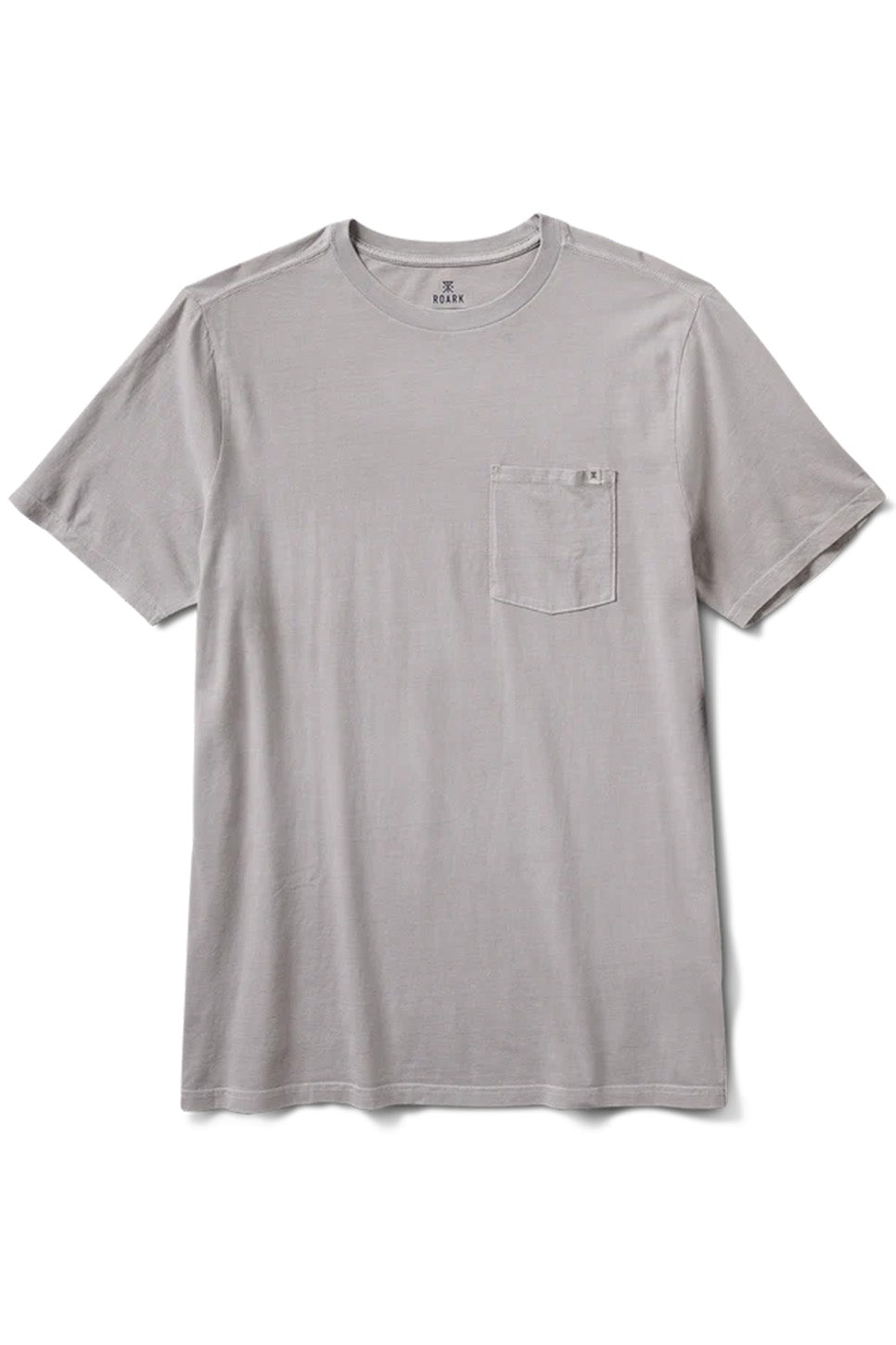 roark made to fade tee washed grey flatlay