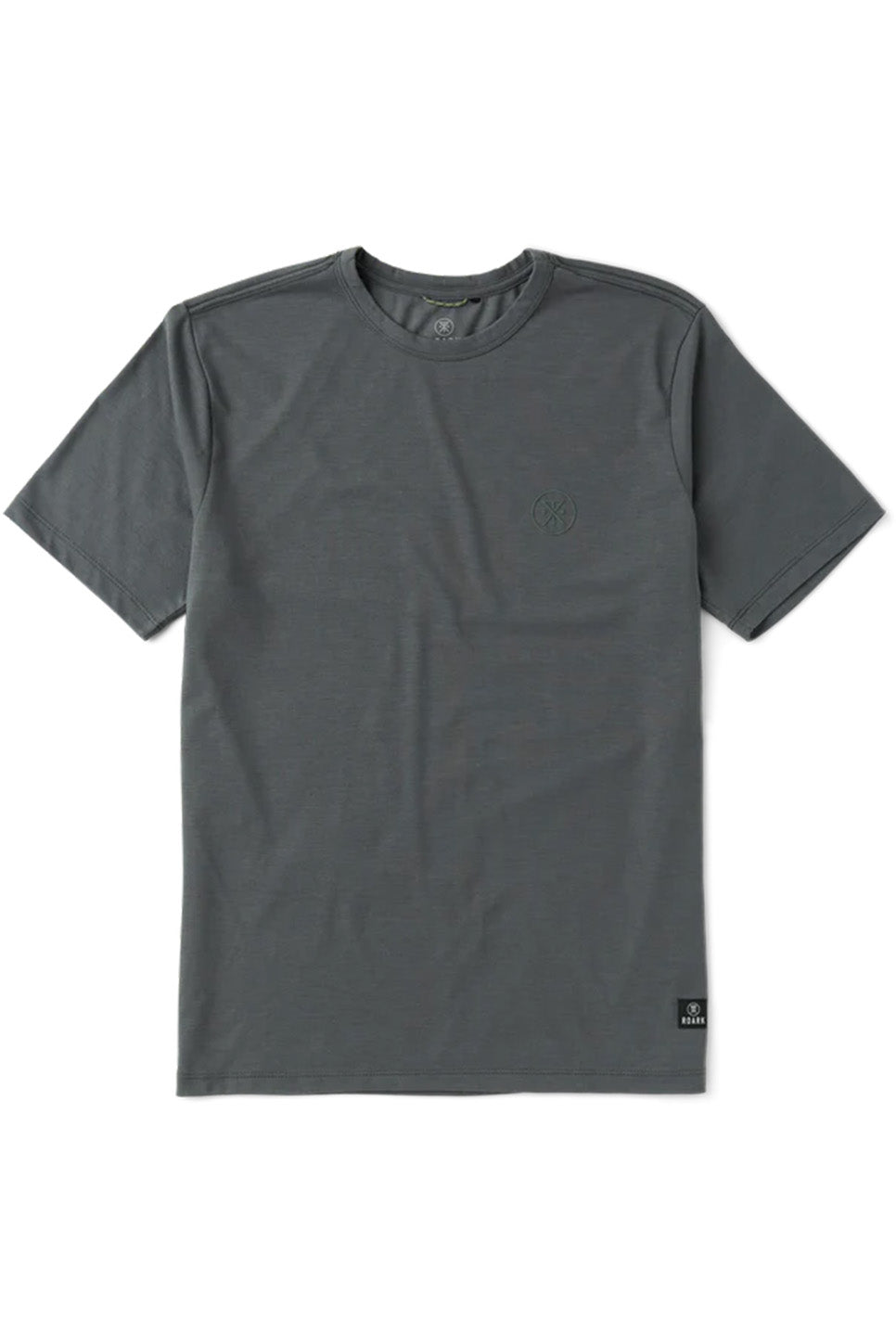 roark mathis active ss charcoal flatlay