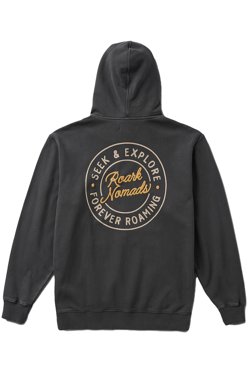roark nomads badge fleece onyx flatlay