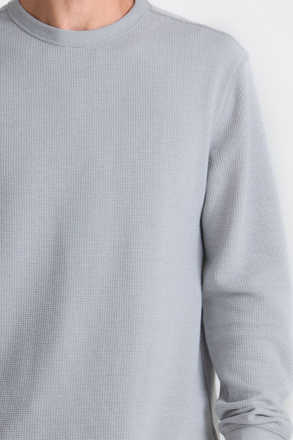 roark well worn thermal heather grey detail