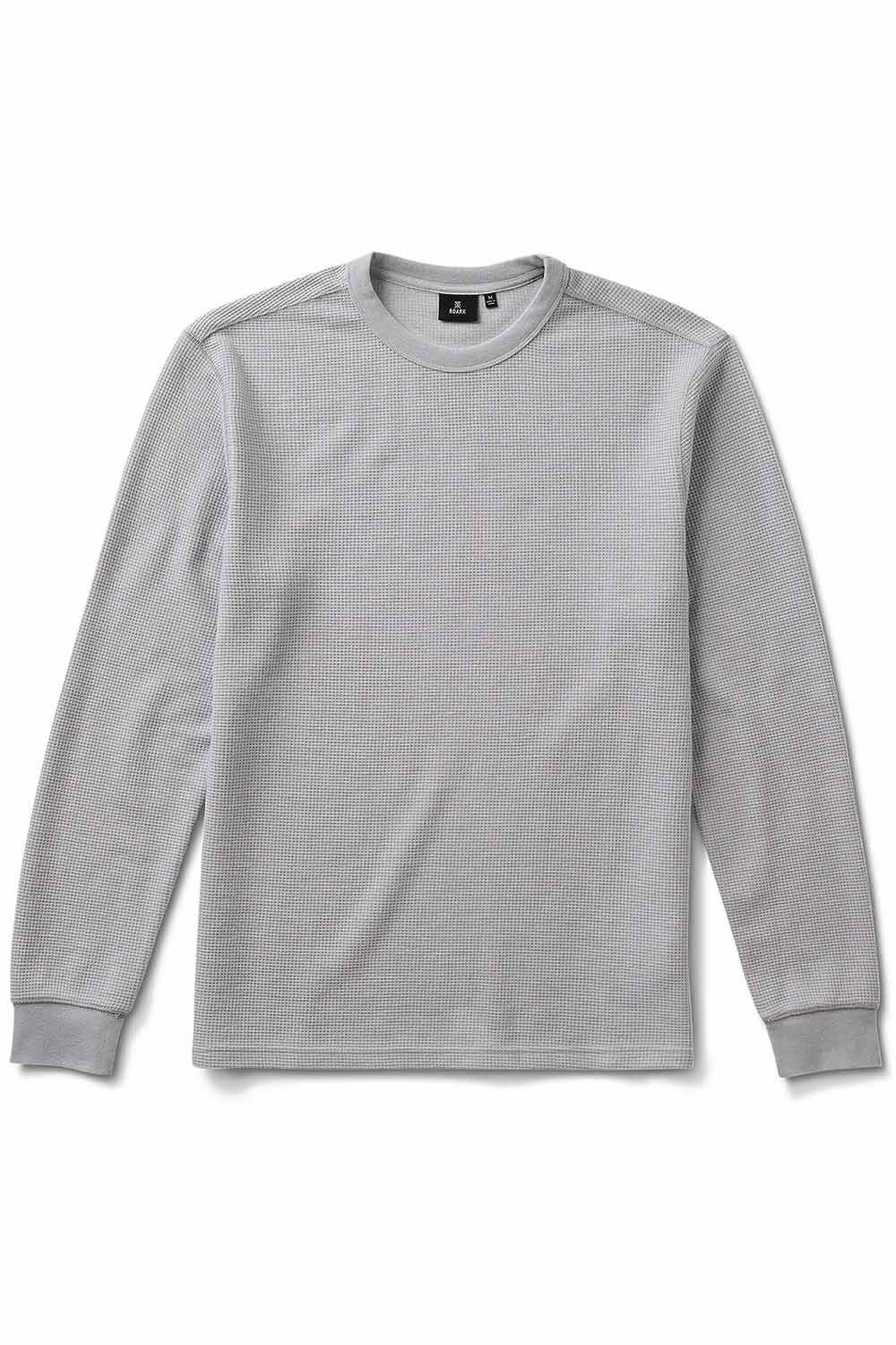 roark well worn thermal heather grey flatlay