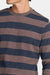 RVCA - Dayshift Thermal Stripe Long Sleeve - Mocha - Detail Collar