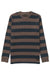 RVCA - Dayshift Thermal Stripe Long Sleeve - Mocha - Flatlay Front
