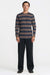 RVCA - Dayshift Thermal Stripe Long Sleeve - Mocha - Model Full Body