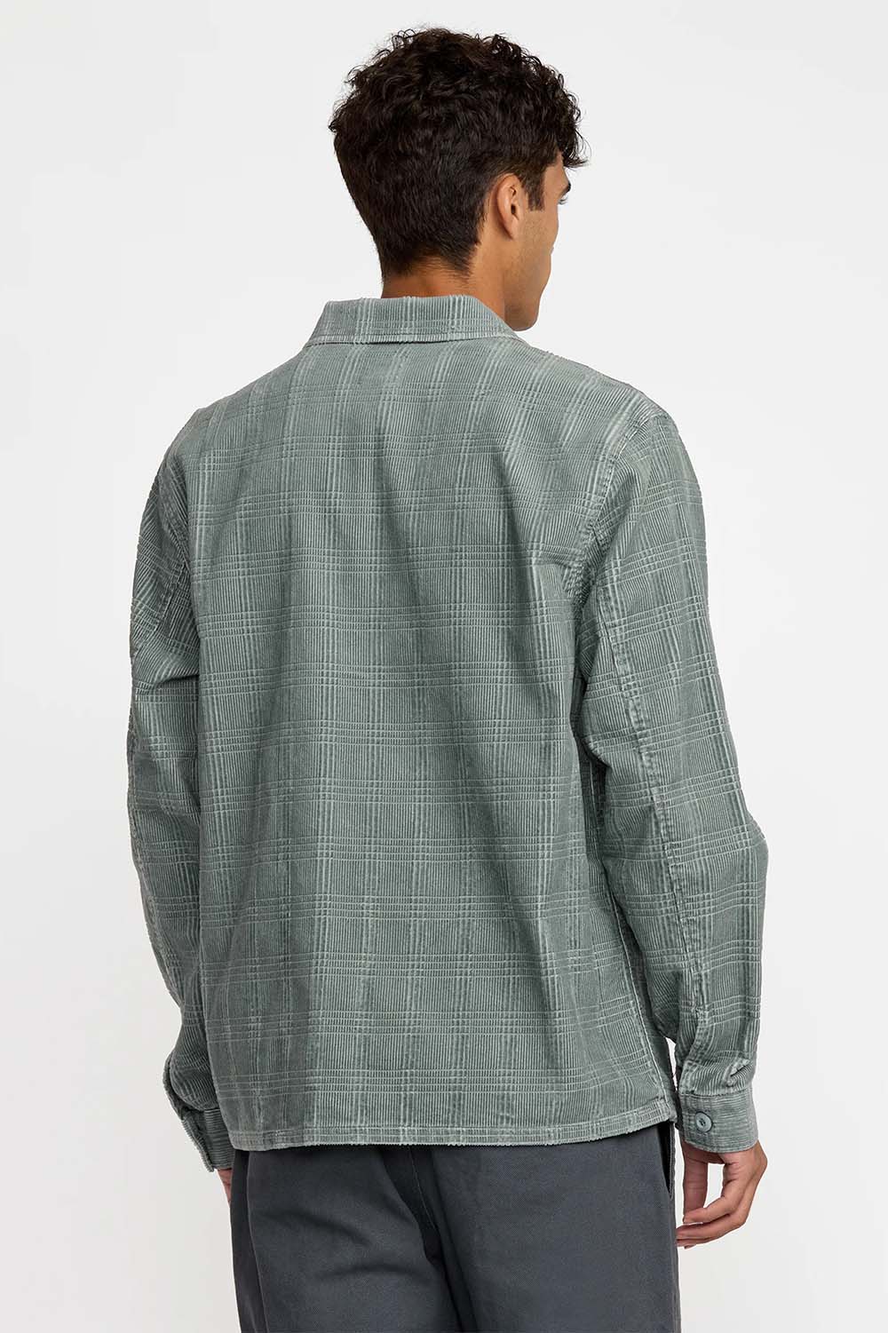 rvca adams overshirt lead back