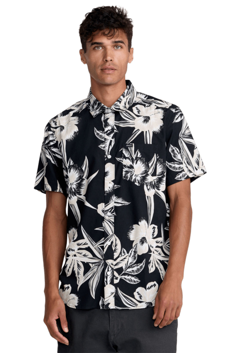 rvca overspray ss black front