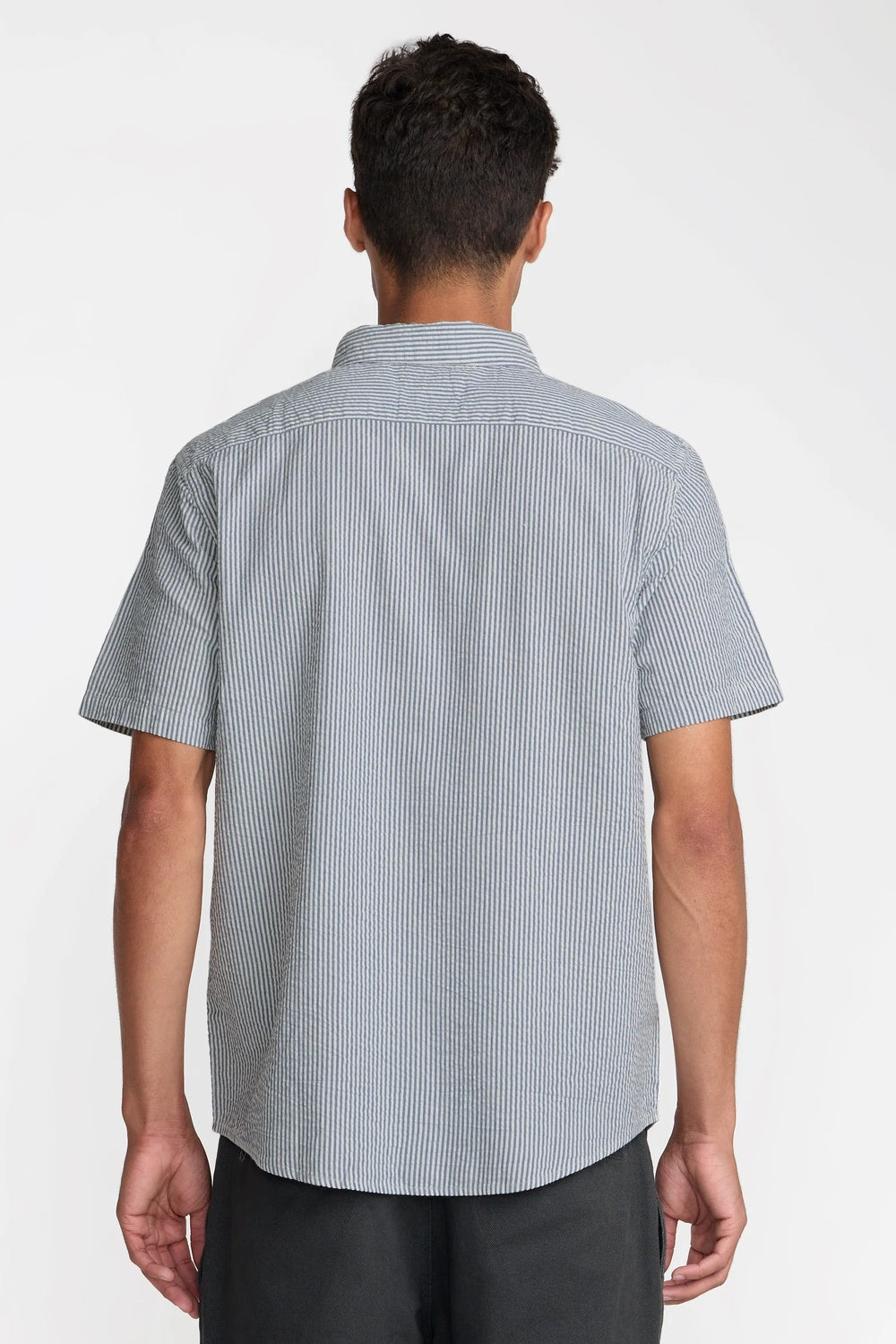 rvca that'll do seersucker ss vintage navy back