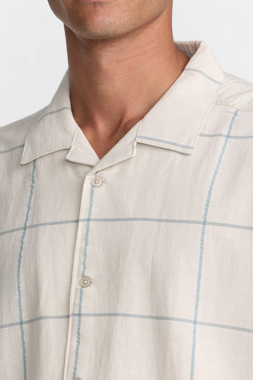 rvca vacancy plaid ss ceramic detail