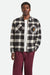 Brixton UNION ZIP FLANNEL Off White/Black Front