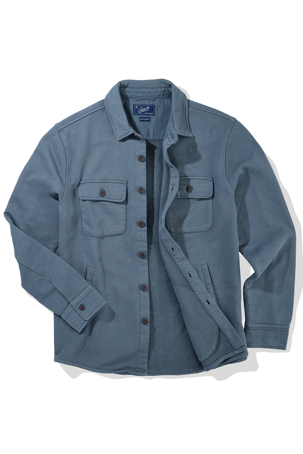 Grayers - Defender Terry CPO Jacket - Dark Slate - Open