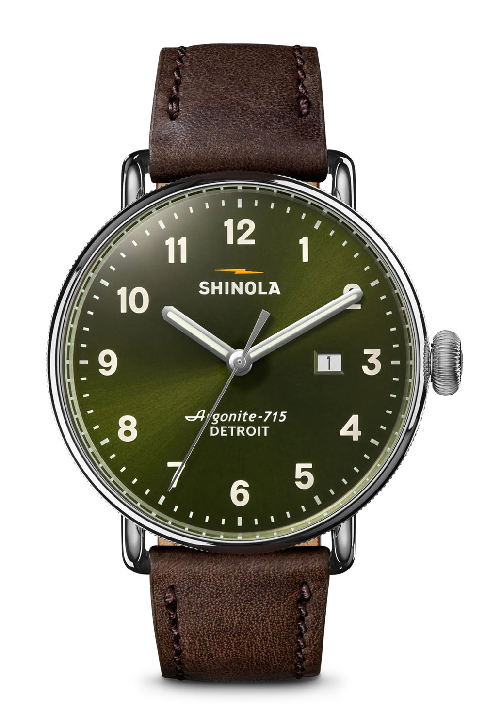 Shinola - Canfield 43mm - Dark Olive - Front
