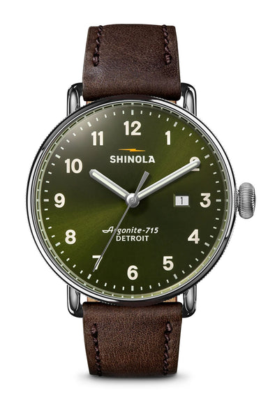 Shinola - Canfield 43mm - Dark Olive - Front