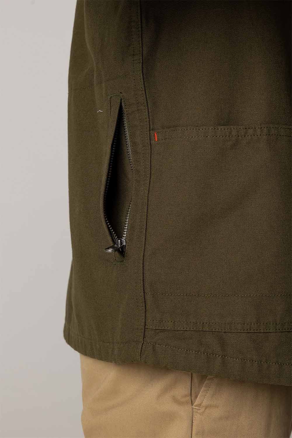Finisterre - Basset Flannel Lined Jacket - Olive - Pocket