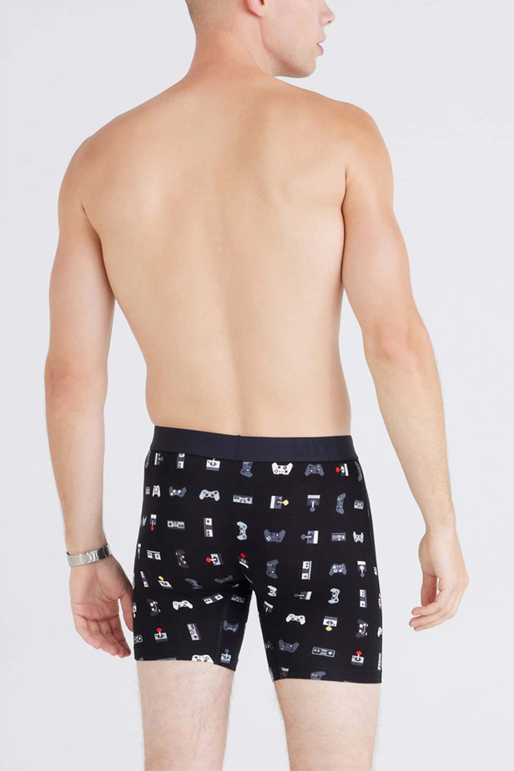 saxx vibe xtra soft boxer brief with fly gamer back