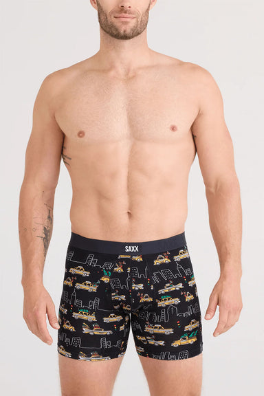 saxx vibe xtra soft boxer brief with fly hail the holiday front