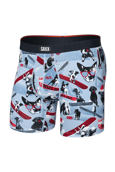saxx vibe xtra soft boxer brief with fly winter dogs of saxx flatlay