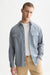 Scotch and Soda Corduroy Check Shirt in Trade Winds — front view