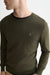 Scotch and Soda Ecovero Pullover in Forest Night — detail-chest view