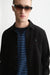 Scotch and Soda Fine Corduroy Shirt in Meteorite — Detail-Open view
