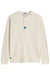 scotch and soda henley melange long sleeve in oatmeal flatlay view
