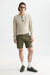 scotch and soda henley melange long sleeve in oatmeal