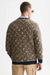 Scotch and Soda Jacquard Pullover in Tiles Flower Dijon/Sky Captain — back view