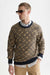 Scotch and Soda Jacquard Pullover in Tiles Flower Dijon/Sky Captain — front view