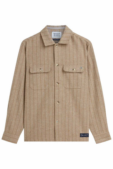 Scotch and Soda Jacquard Shirt in Dijon — Flatlay view