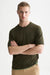 Scotch and Soda Knitted T-Shirt in Forest Night — front view