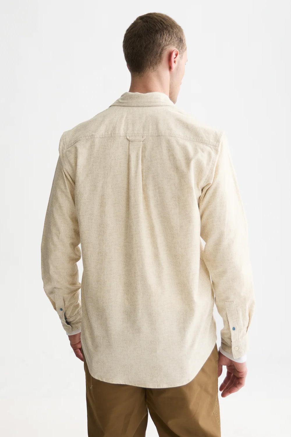 Scotch and Soda Melange Shirt in Eggnog — back view