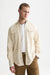 Scotch and Soda Melange Shirt in Eggnog — front view