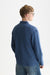 Scotch and Soda Structured Long Sleeve Polo in Ensign Blue — back view