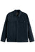 scotch and soda cotton blend twill overshirt carbon front