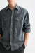 scotch and soda denim relaxed fit washed shirt meteorite detail
