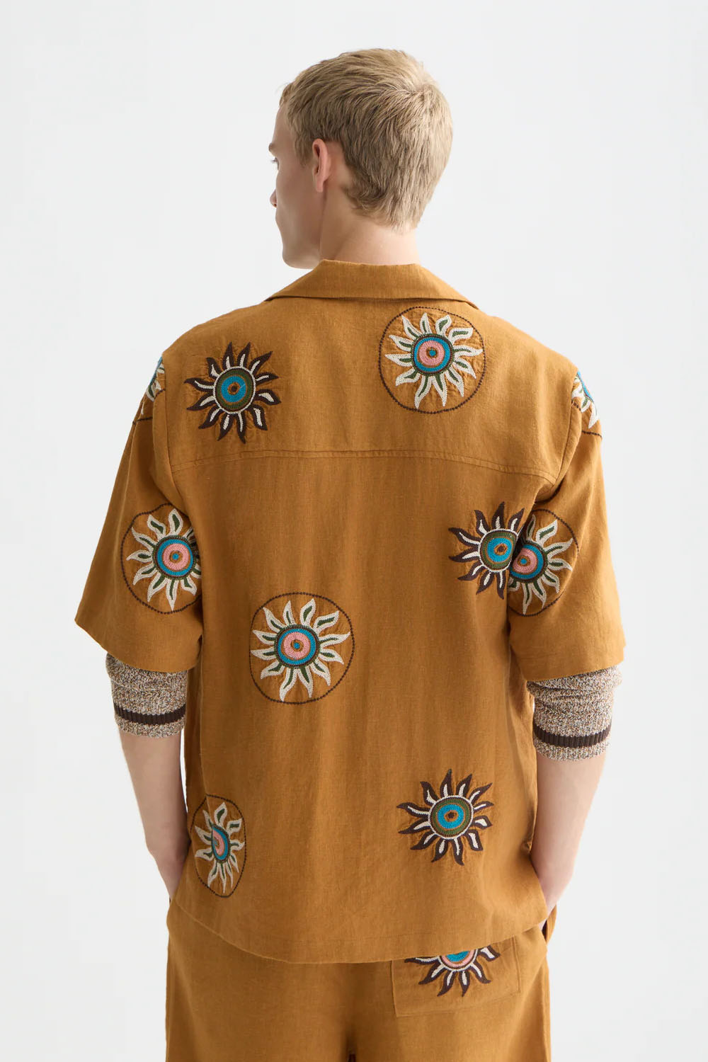 scotch and soda embroidered linen ss cathay spice back