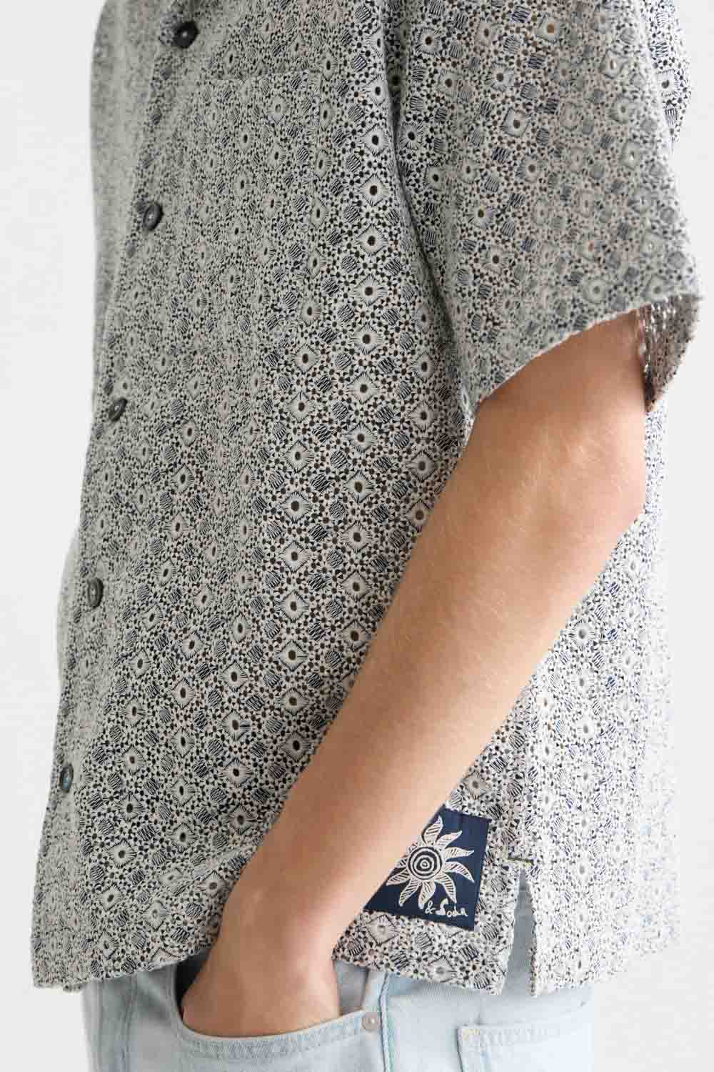 scotch and soda embroidered relaxed ss bright white detail