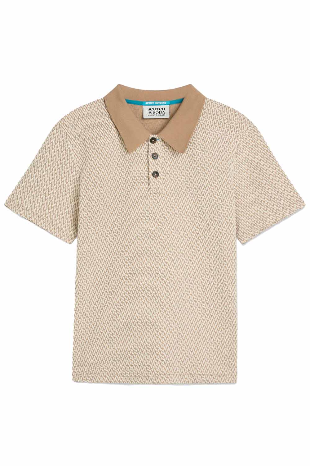 scotch and soda jacquard polo amphora flatlay