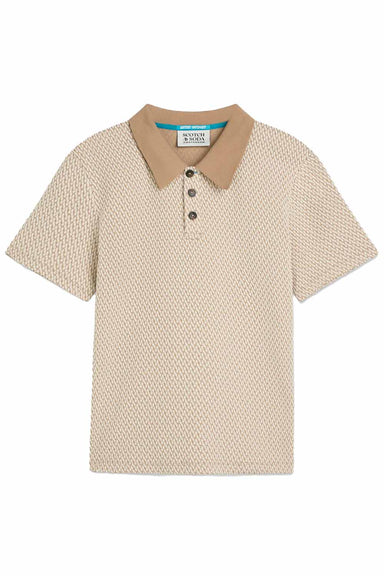 scotch and soda jacquard polo amphora flatlay