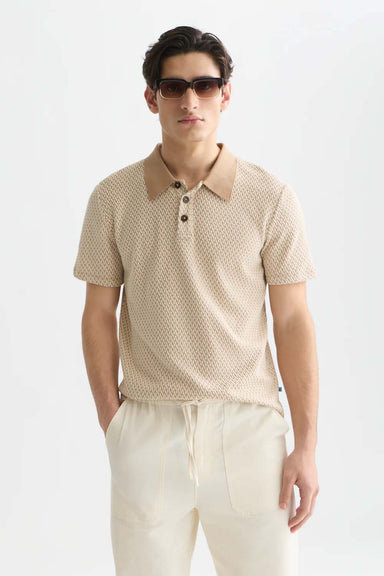 scotch and soda jacquard polo amphora front