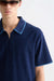 scotch and soda jacquard toweling polo pageant blue detail