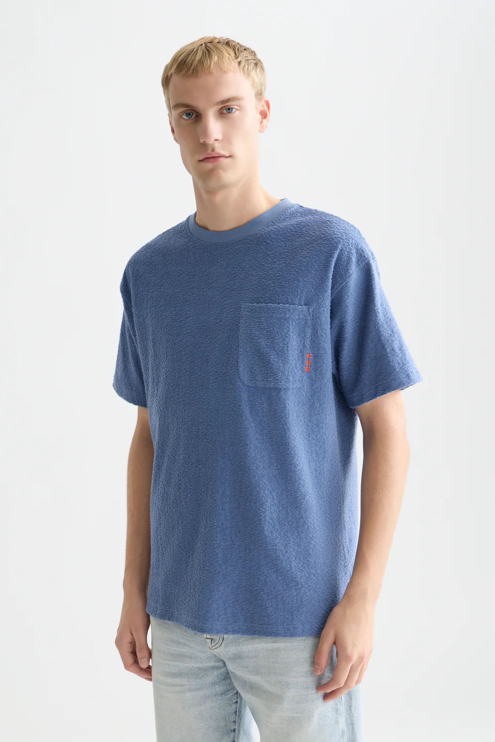 scotch and soda jacquard toweling t-shirt infinity front