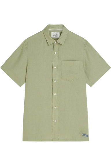 scotch and soda linen ss oil green flatlay