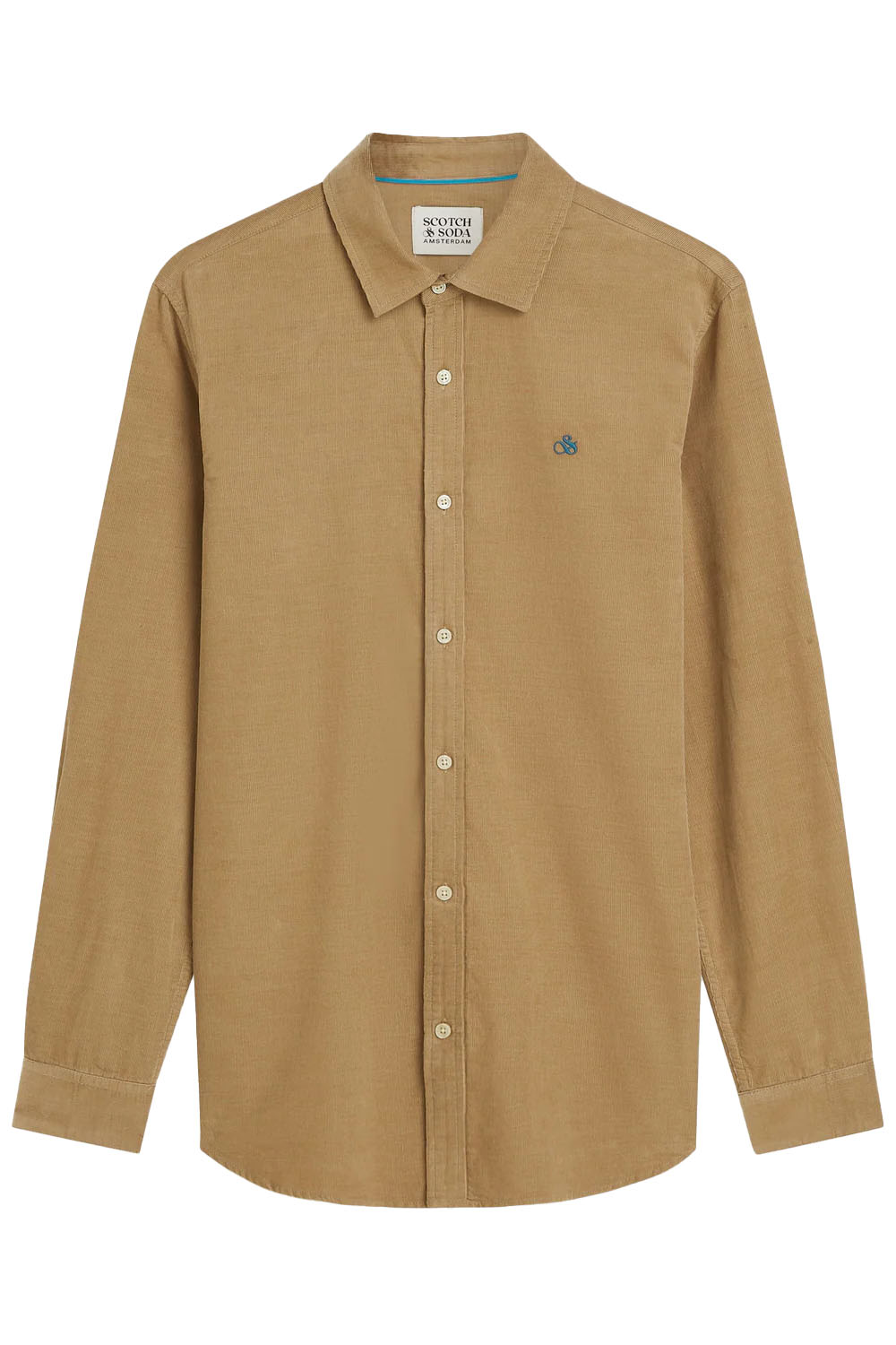 scotch and soda lw corduroy shirt amphora flatlay