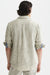 scotch and soda melange waffle shirt oil green back