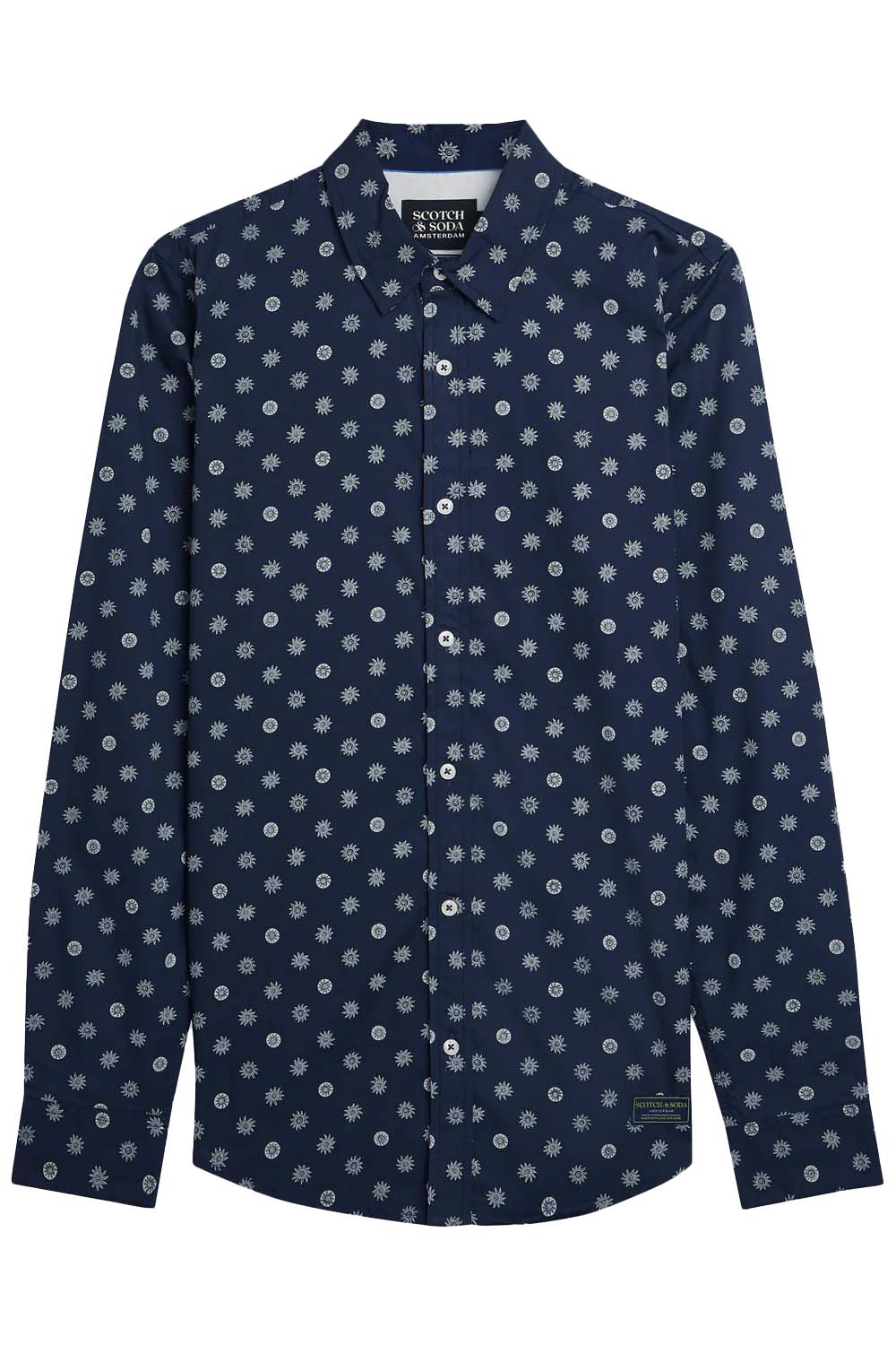 scotch and soda micro print poplin shirt foulard flatlay